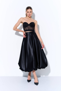 Чёрная юбка с корсетом