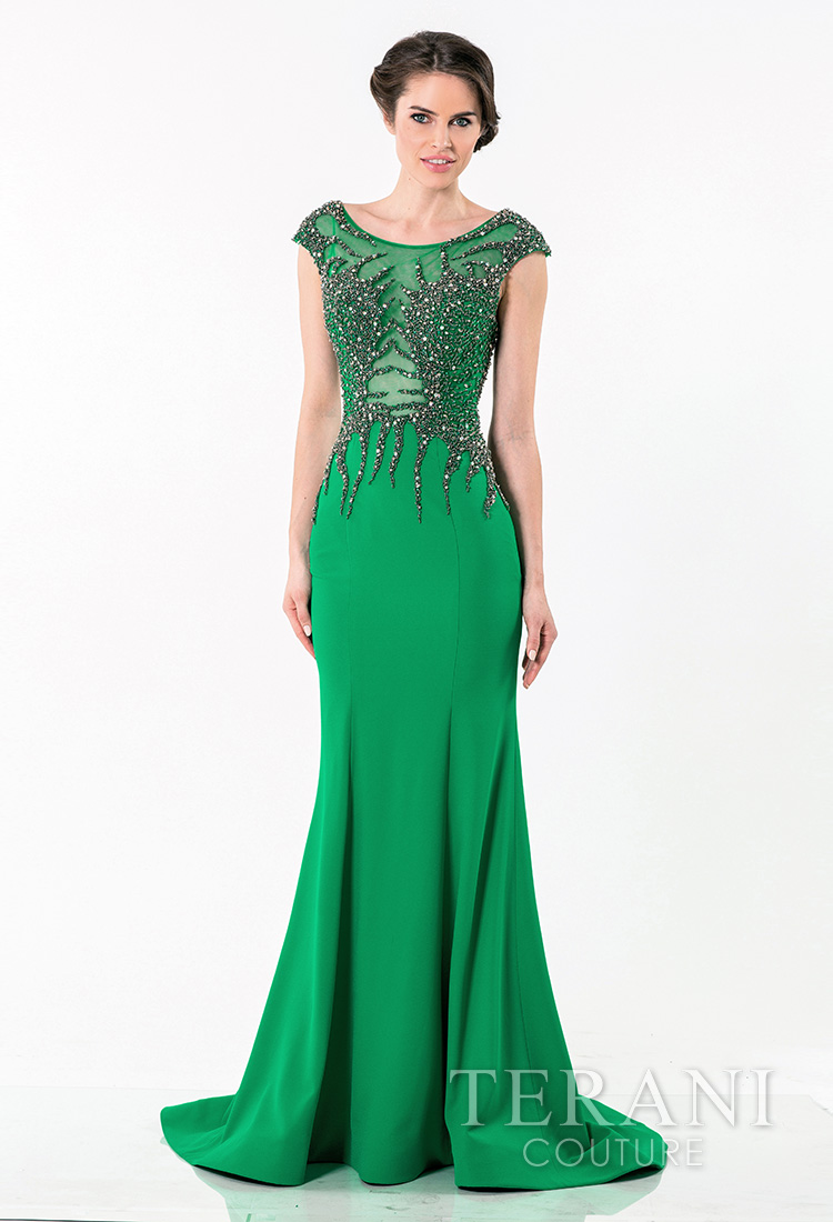 Изумрудное вечернее платье