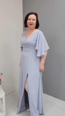 Шифоновое платье с блеском 