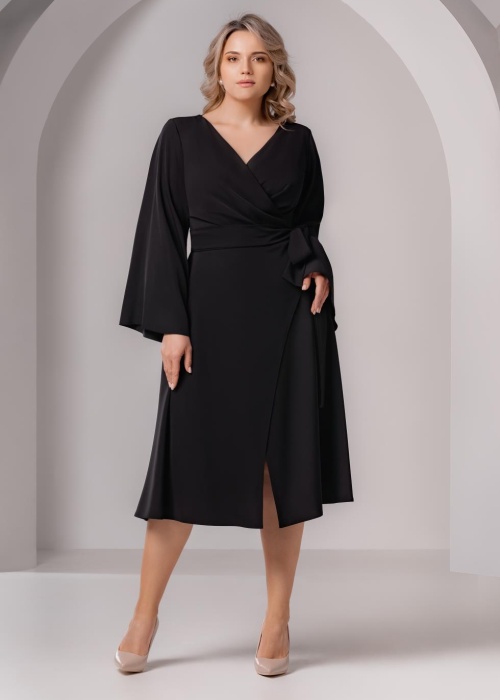 Вечернее платье с длинным рукавом миди