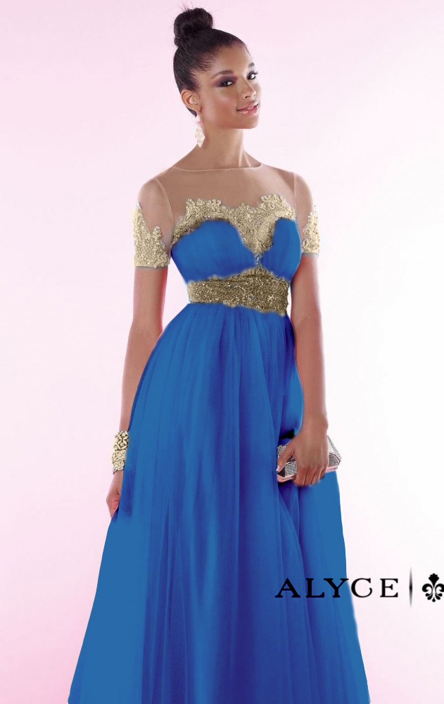 Синее платье из фатина с накидкой