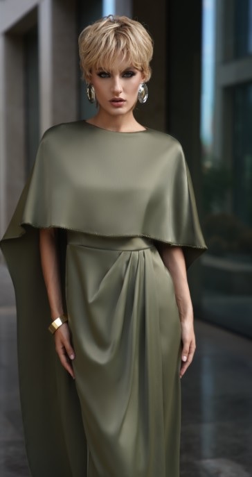 Платье с накидкой