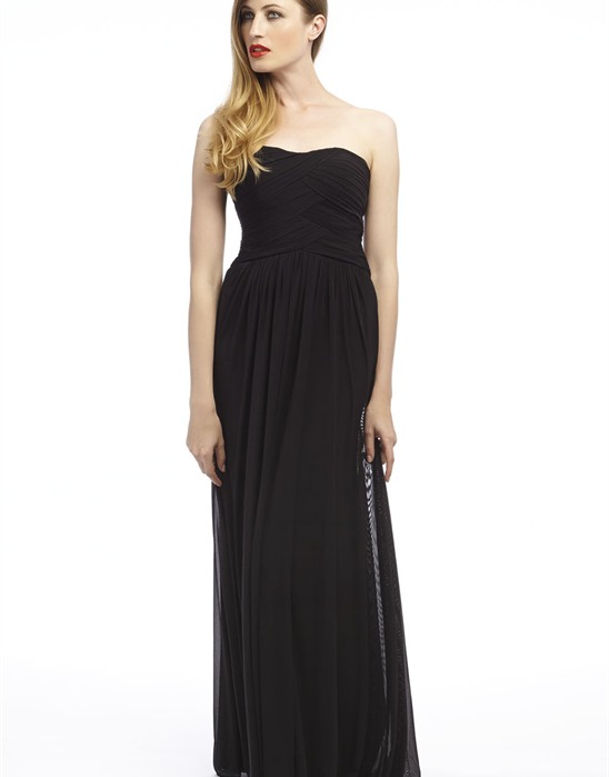 Чёрное платье из шифона