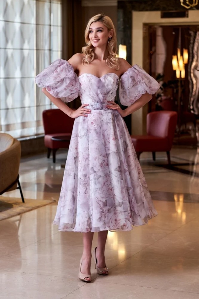 Вечернее платье с розами