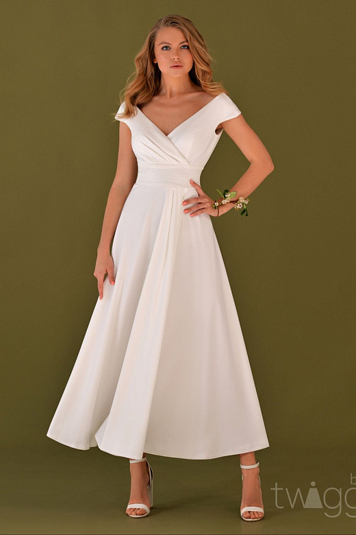 Голубое миди для гостьи на свадьбу