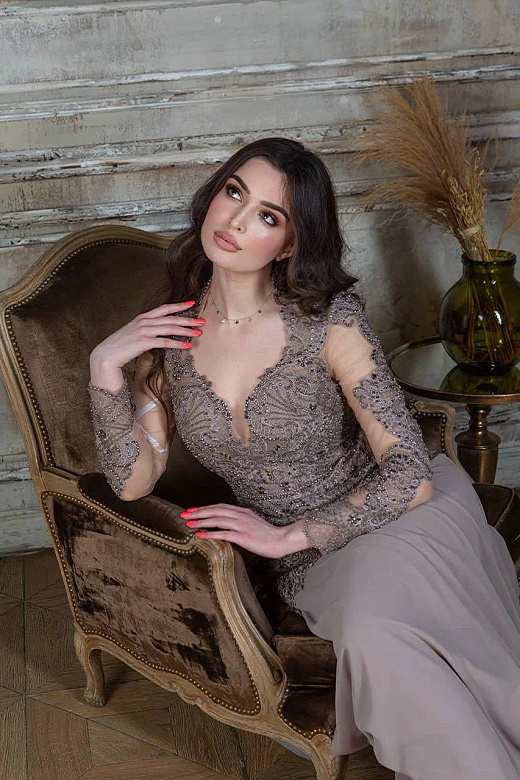 Шифоновое  платье 