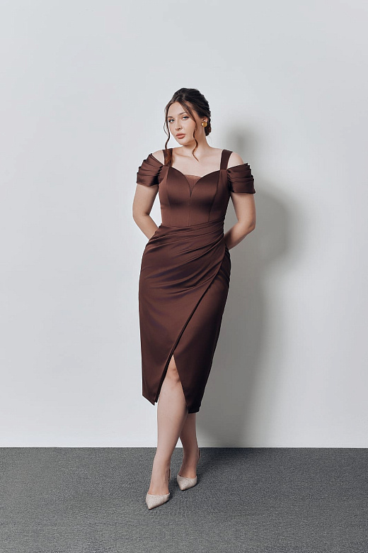 Шоколадное платье
