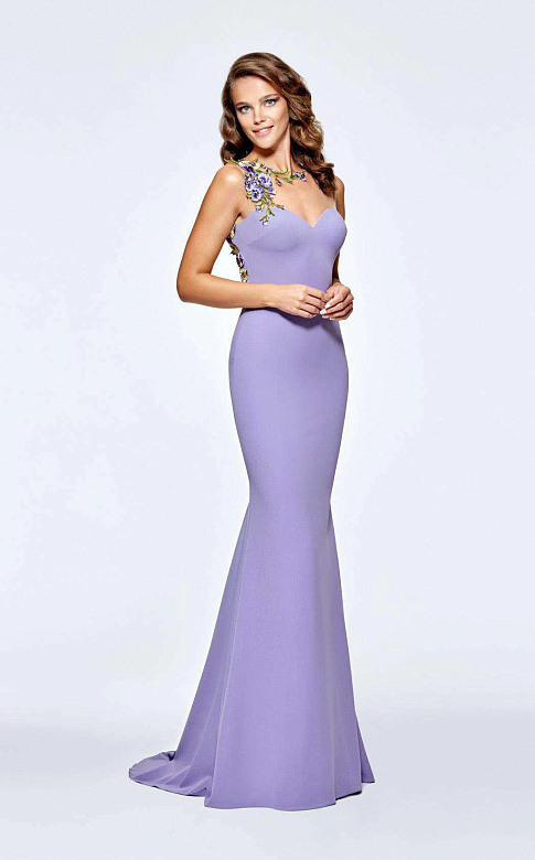 Лавандовое платье с фиалками