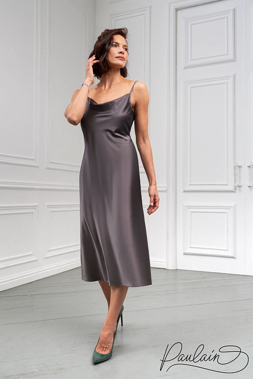 Платье комбинация миди