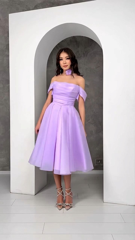 Чёрное платье из органзы