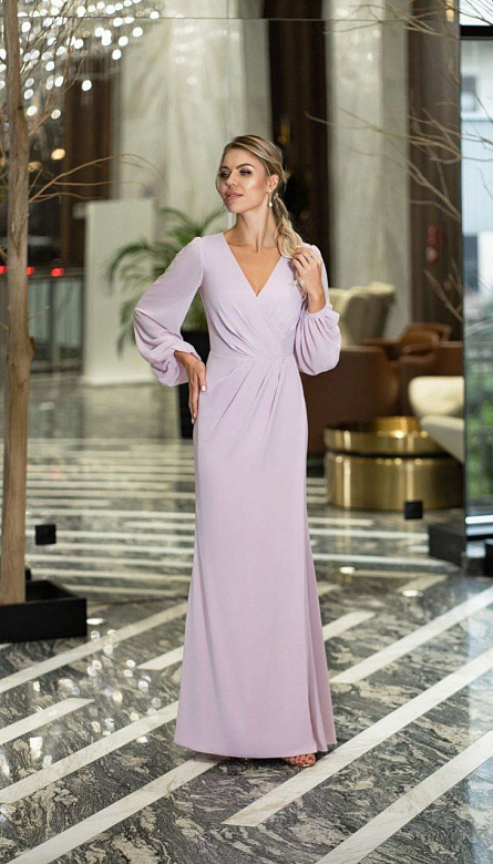 Лавандовое платье в греческом стиле 